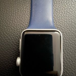 Apple Watch series 3 GPS good condition with 3 bands. Black, White, and blue